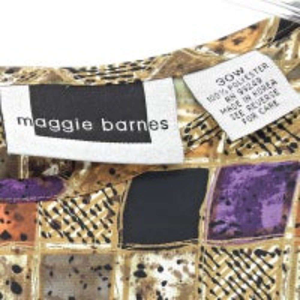 Maggie Barnes Stained Glass Windowpane Blocks Short Sleeve Top - Picture 2 of 3